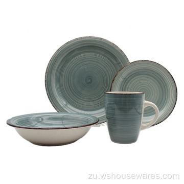 24pcs isitayela esisha esinezitayela ezidwetshwe ngesandla se-porcelaware